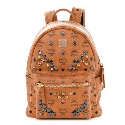 MCM Visetos Studded Small Stark M Backpack Cognac 1 of 10