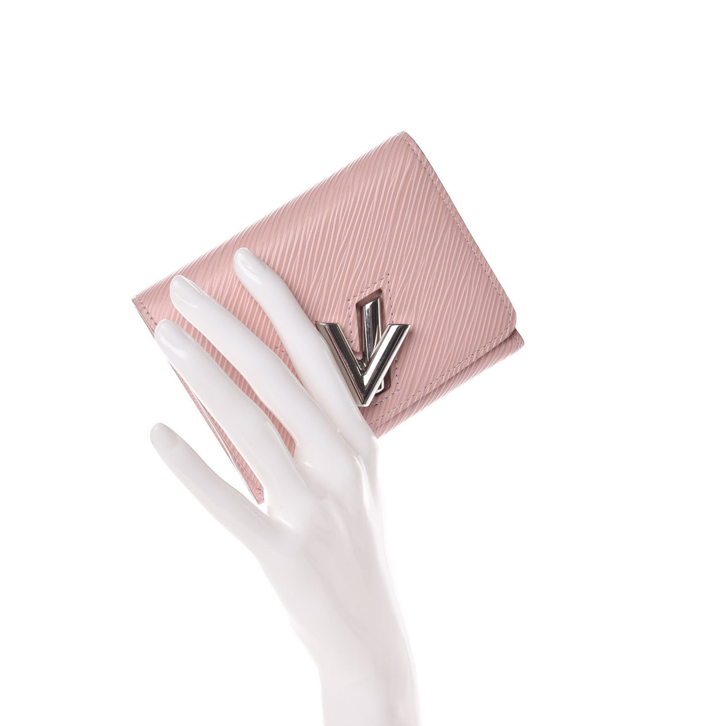Epi Twist Compact Wallet Rose Ballerine