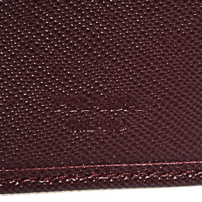 Prada Saffiano Tri-Color Bi-Fold Wallet Granato 7 of 10