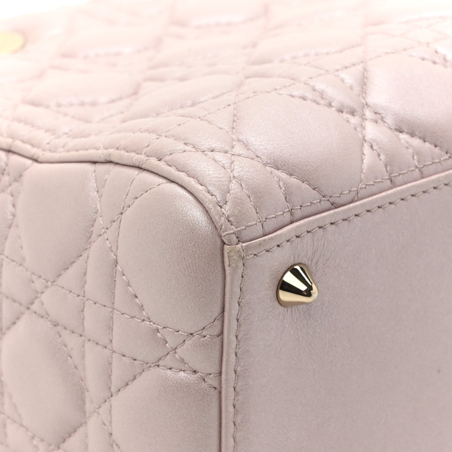 Pearly Lambskin Cannage Medium Lady Dior Lotus