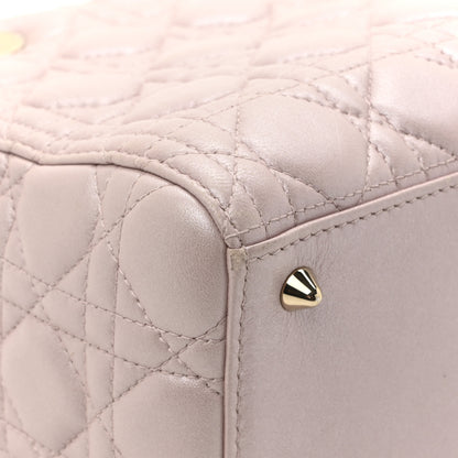 Christian Dior Pearly Lambskin Cannage Medium Lady Dior Lotus 10 of 16