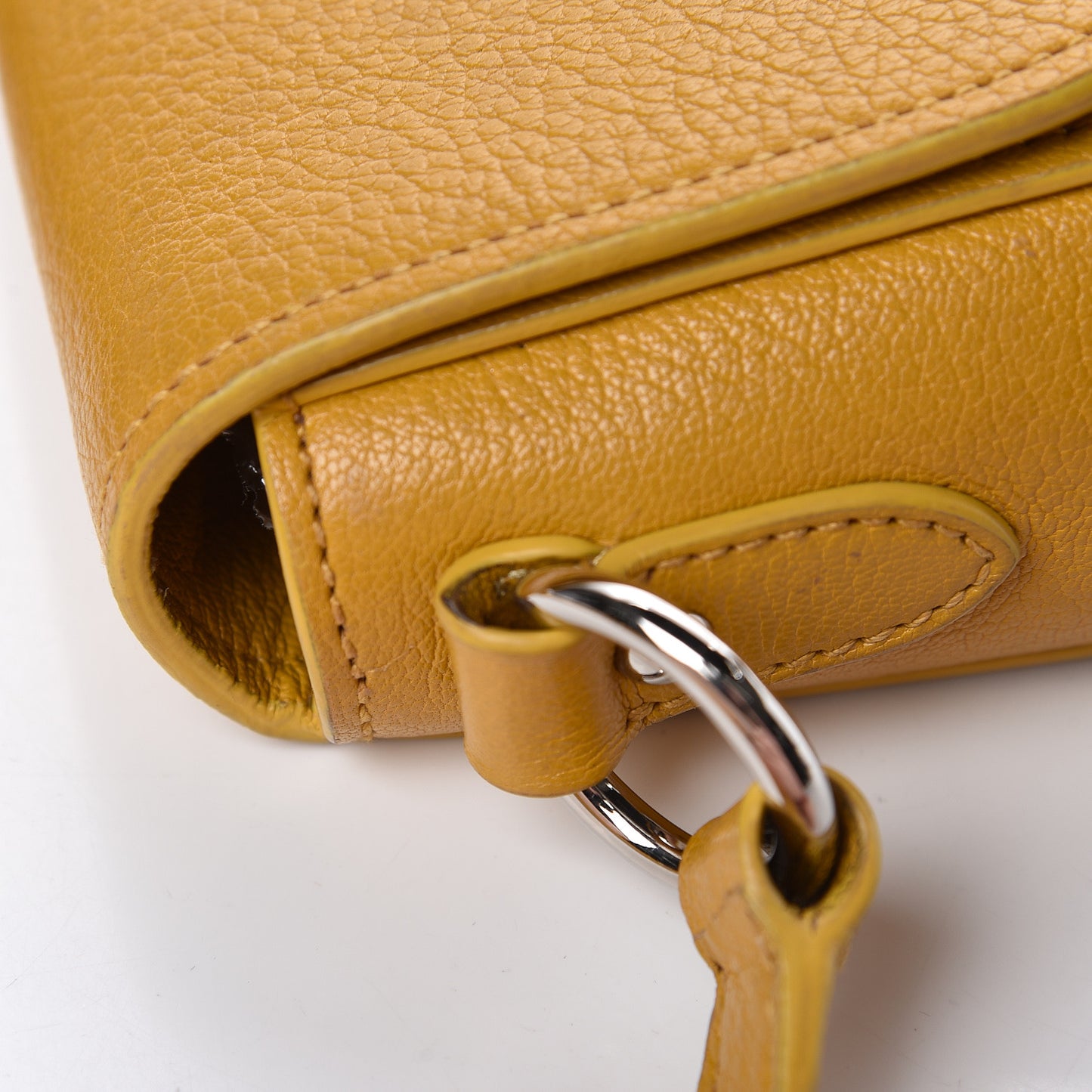 Goatskin Madras Shoulder Bag Yellow