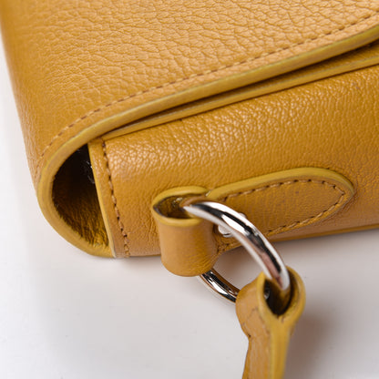 Miu Miu Goatskin Madras Shoulder Bag Yellow 16 of 18