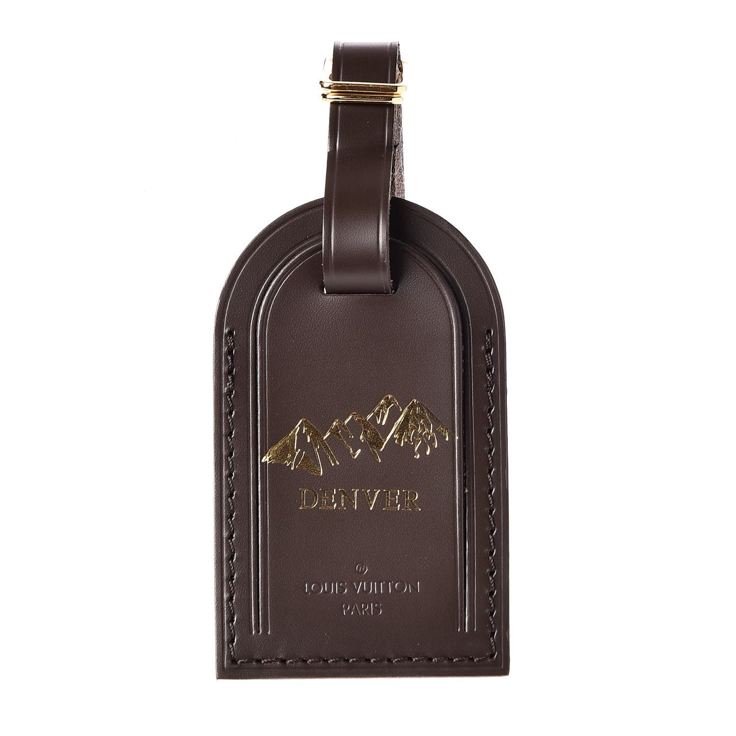 Calfskin Luggage Tag Ebene