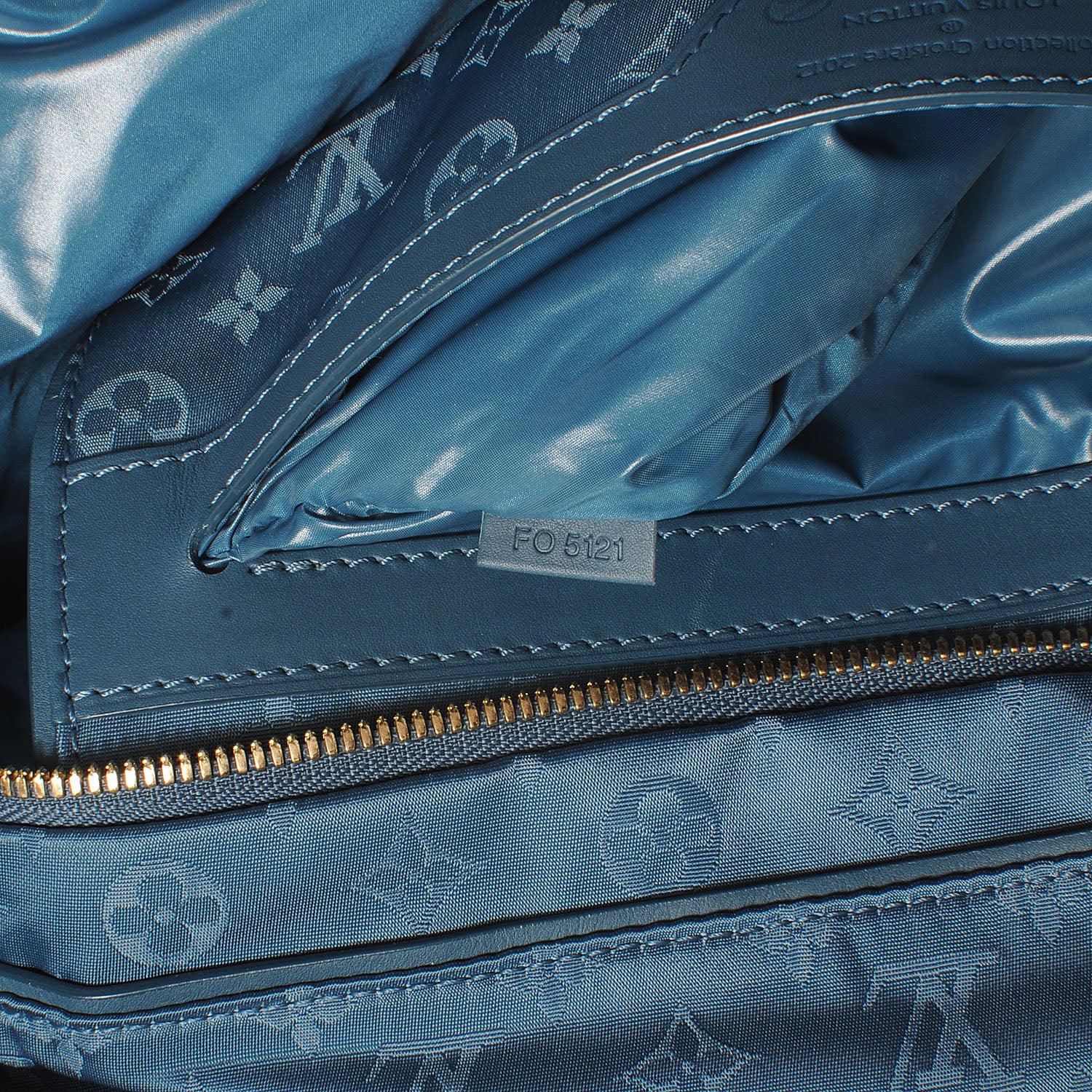 Louis Vuitton Nylon Monogram Nouvelle Vague La Tour Eiffel Beach Bag Turquoise 7 of 7
