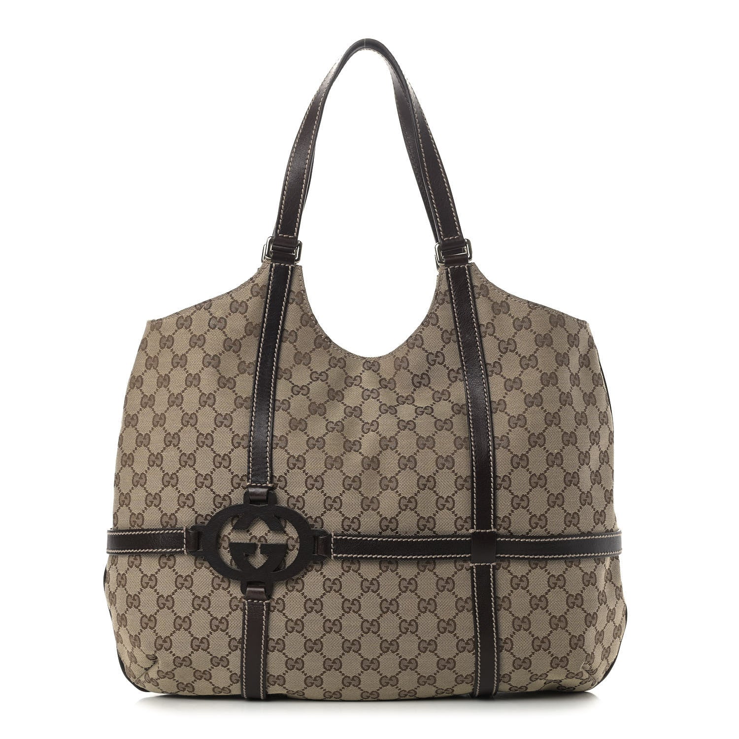 Gucci Monogram GG Royal Hobo Dark Brown 1 of 10