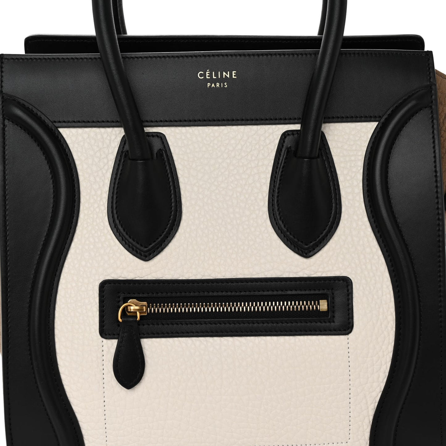 Bullhide Calfskin Nubuck Micro Tri-Color Luggage White Khaki