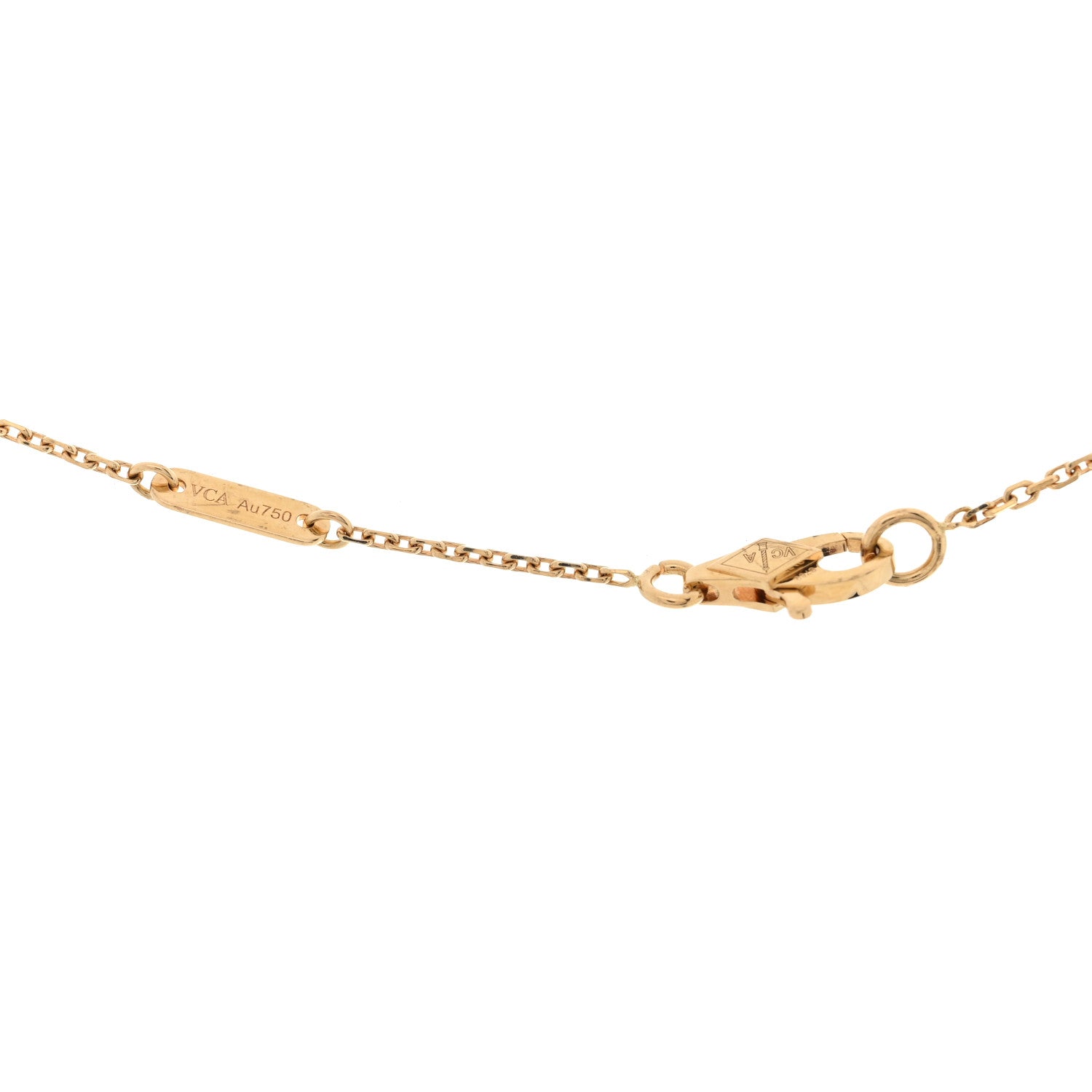 Van Cleef & Arpels 18K Yellow Gold Diamond Mini Frivole Pendant Necklace 4 of 5