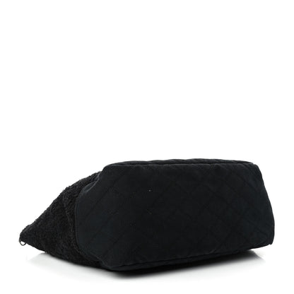 Chanel Terry Quilted CC Tote Black 4 of 10