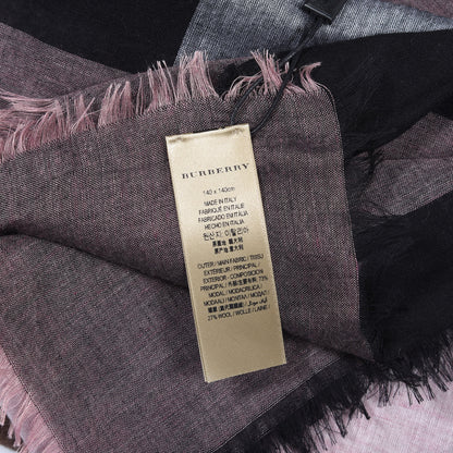 Burberry Modal Wool Relaxed Mega Check Square Scarf Antique Rose 3 of 3