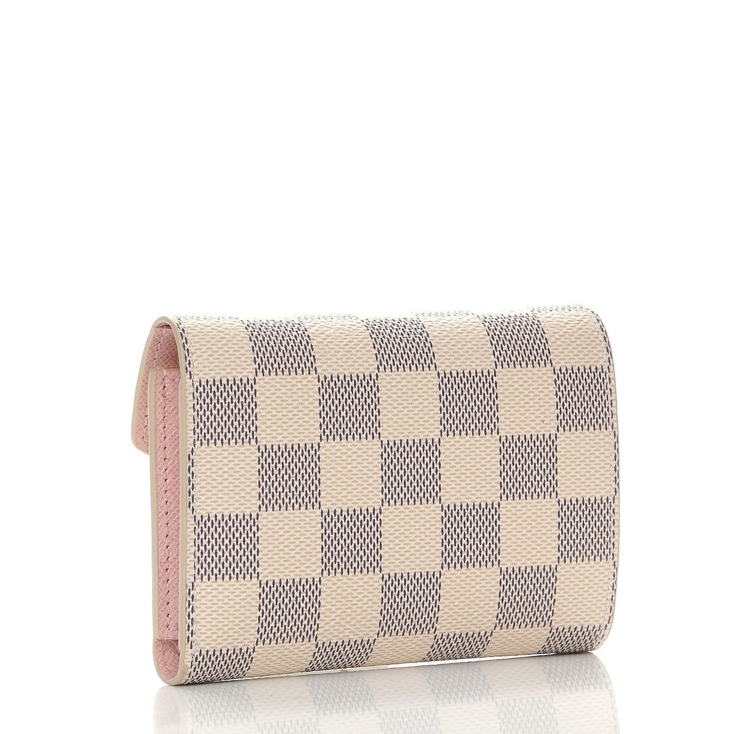 Louis Vuitton Damier Azur Victorine Wallet Rose Ballerine 3 of 8