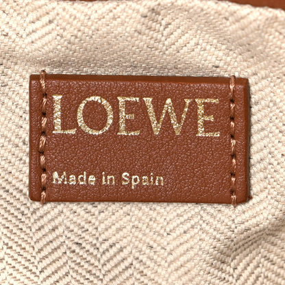 Loewe Jacquard Anagram Calfskin Mini Flamenco Knot Clutch Tan Pecan 6 of 9