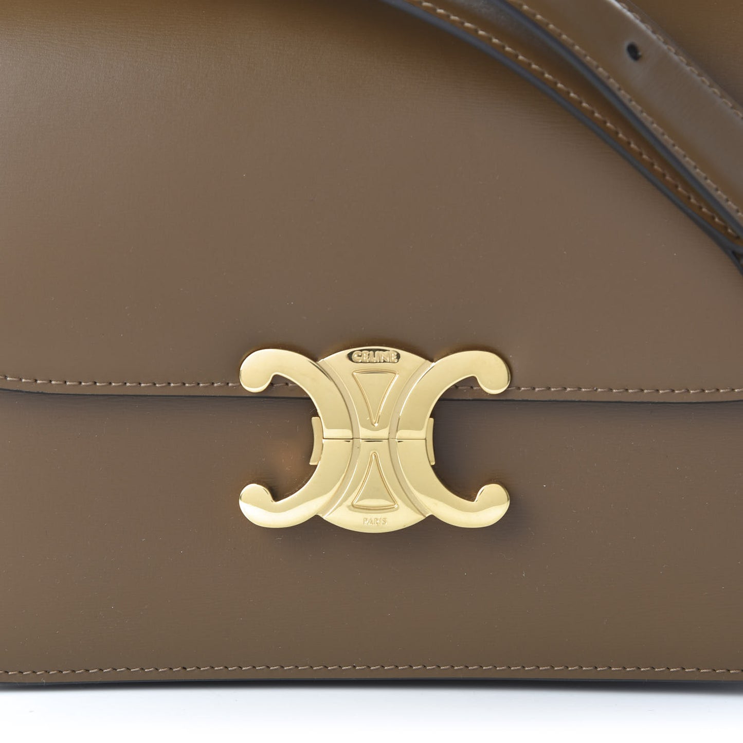 Shiny Calfskin Medium Triomphe Camel
