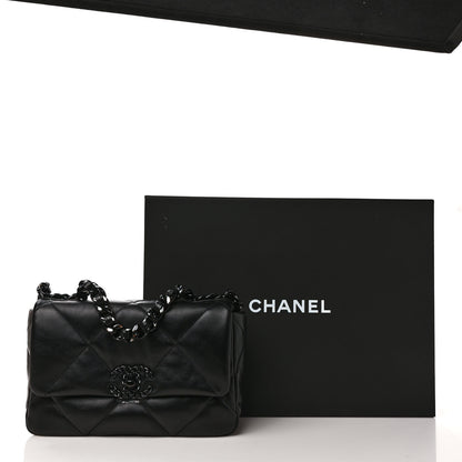 Chanel Lambskin Quilted Medium Chanel 19 Flap So Black 11 of 11
