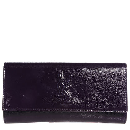 Saint Laurent Patent Small Belle De Jour Clutch Purple 1 of 7