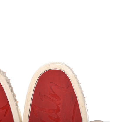 Christian Louboutin Patent Calfskin Lou Spikes Flat Sneakers 38 Poudre 24 of 28