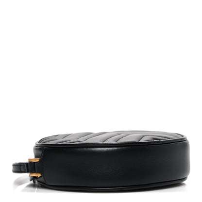 Gucci Calfskin Matelasse GG Marmont Round Wrist Wallet Black 4 of 7