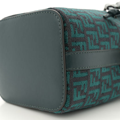 Fendi Chenille Vitello F is Fendi Micro FF Mini Mon Tresor Bucket Bag Verde Inglese 10 of 11