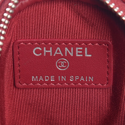 Chanel Caviar Quilted Zip Around Classic Coin Purse Dark Pink 6 of 7
