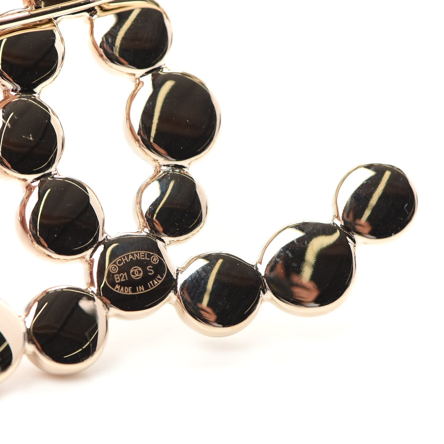 Metal Beaded CC Hair Clip Gold