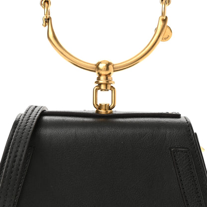 Chloe Calfskin Suede Small Nile Bracelet Bag Black 8 of 11