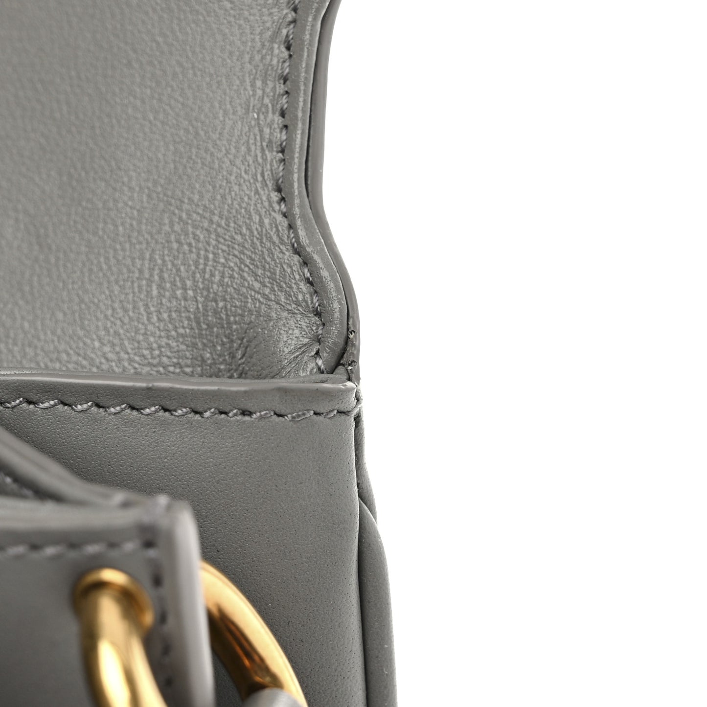 Smooth Calfskin Le Maillon Satchel Grey