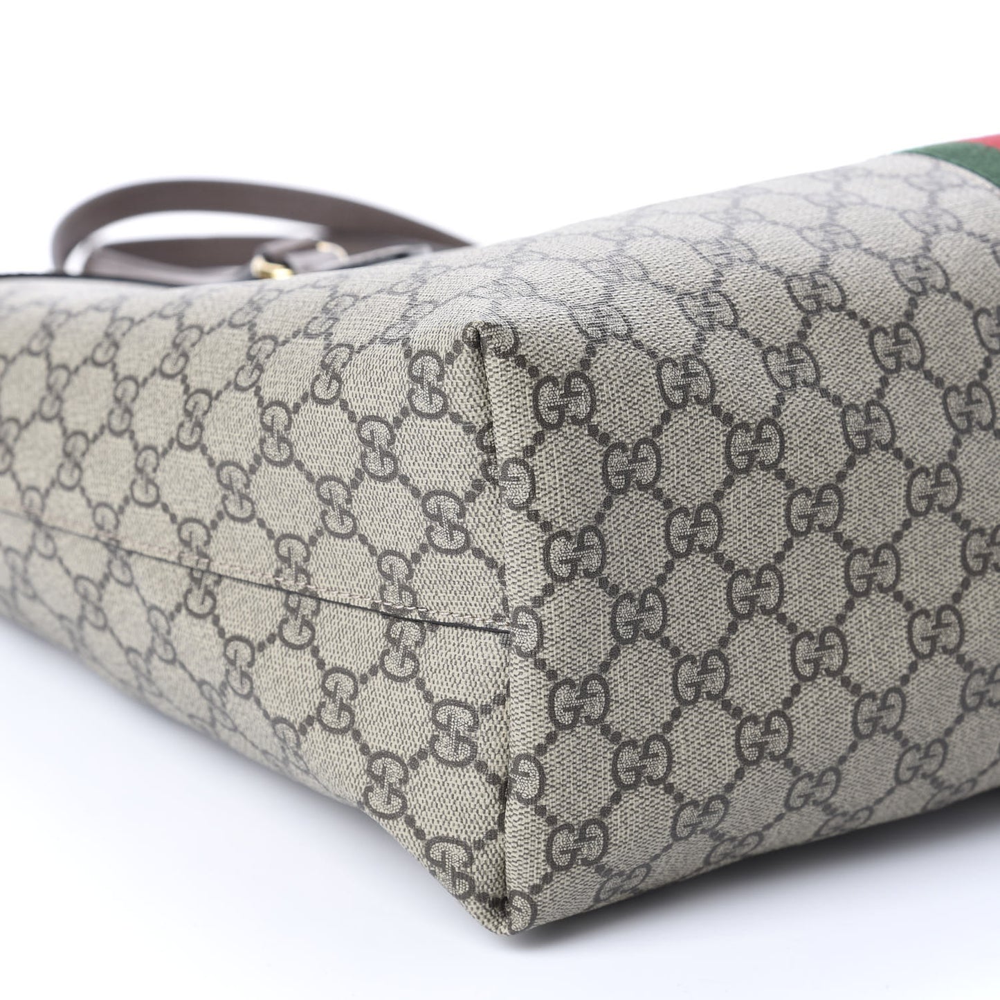 GG Supreme Monogram Medium Ophidia Shopping Tote Brown