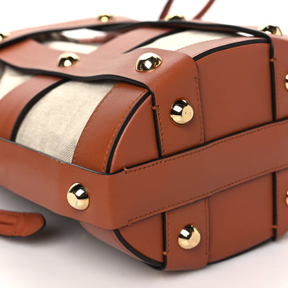 Salvatore Ferragamo Calfskin Cage Bag Brown 9 of 10