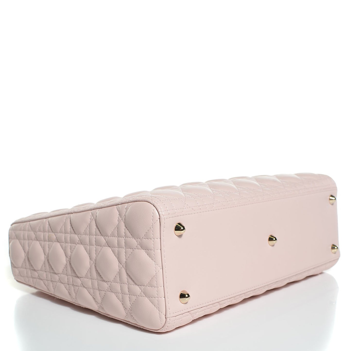 Lambskin Cannage Large Lady Dior Rose Poudre