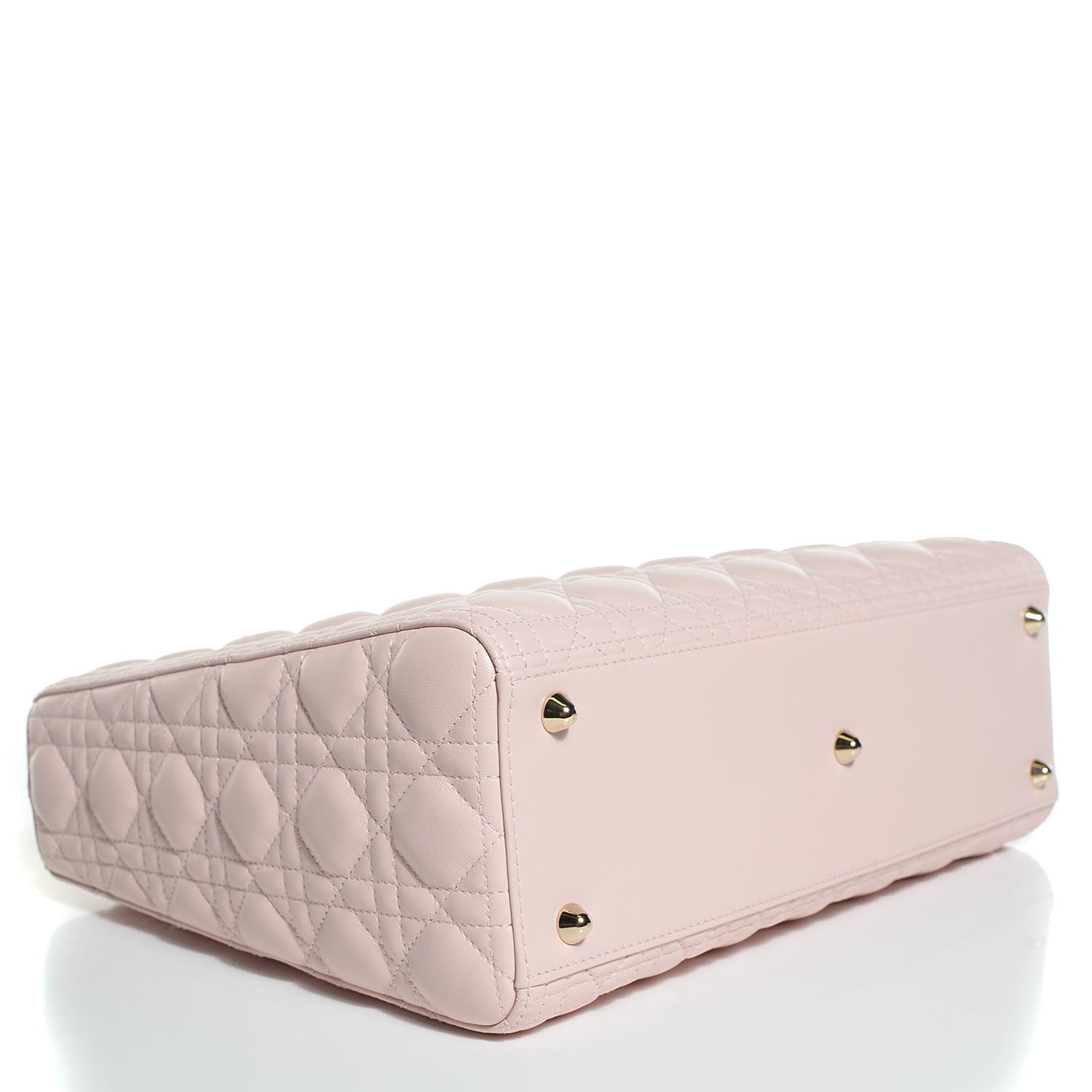 Christian Dior Lambskin Cannage Large Lady Dior Rose Poudre 4 of 8
