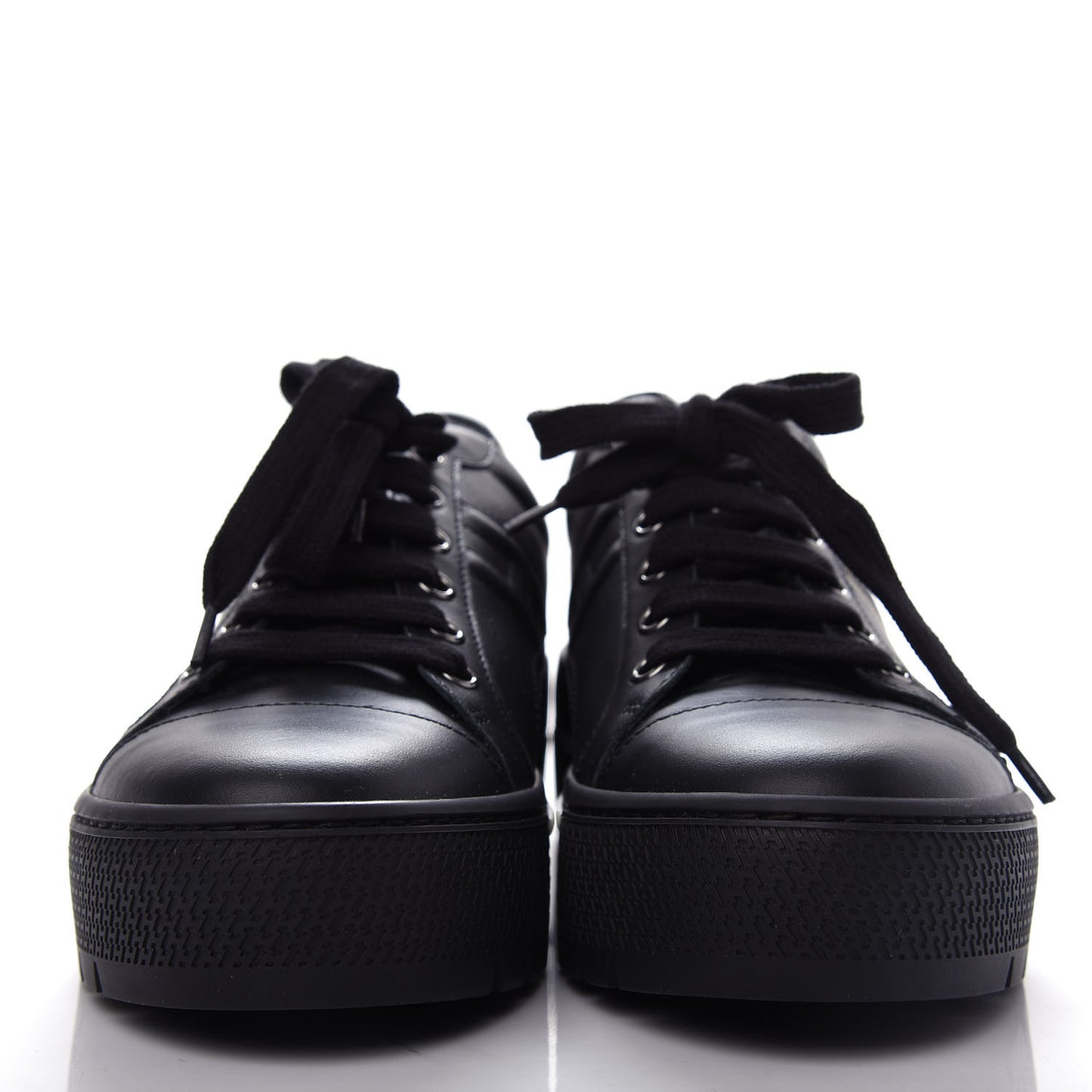 Calfskin Womens Jungle Love Voltage Sneakers 37.5 Black