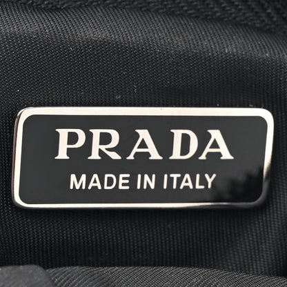 Prada Re-Nylon Pocket Triangle Padded Mini Key Chain Pouch Black 6 of 7