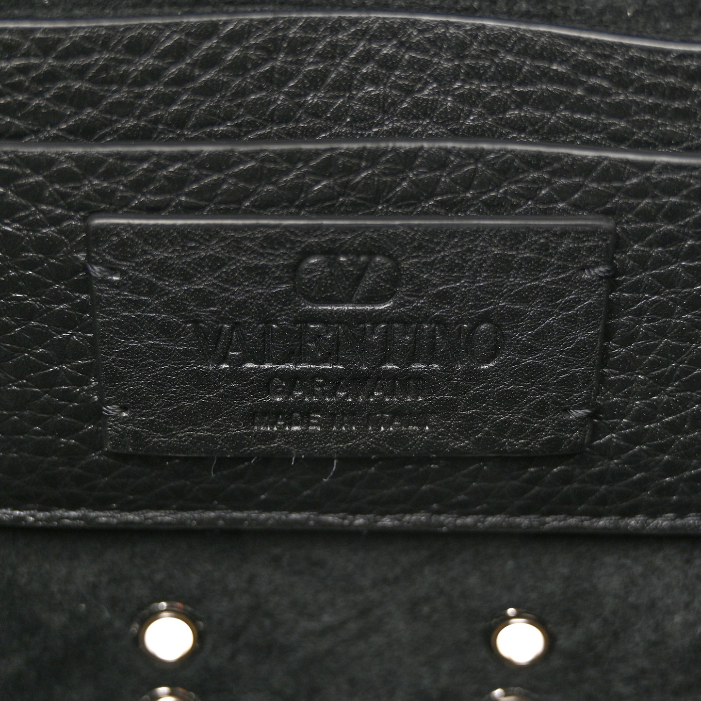 Grainy Calfskin Studded Nellcote Crossbody Bag Black