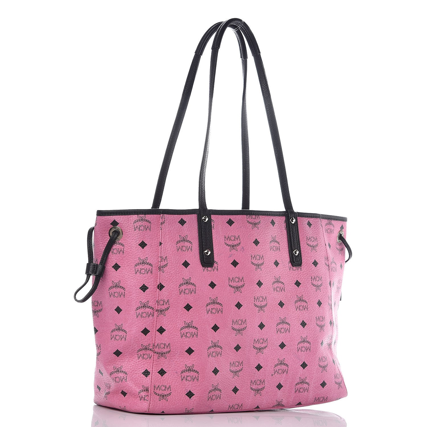 MCM Visetos Medium Liz Reversible Shopper Tote Pink 4 of 18