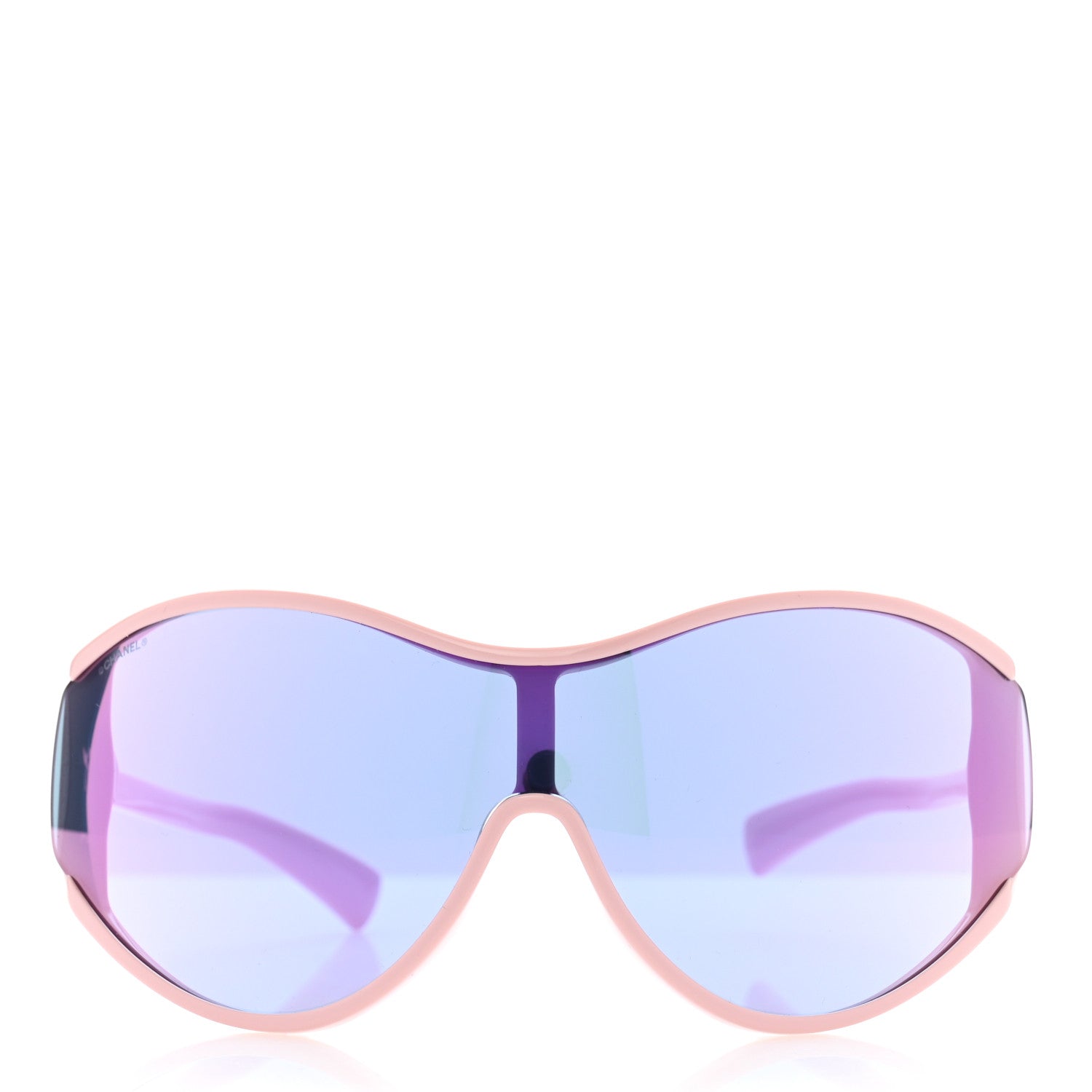 Chanel Acetate Mirror Shield Sunglasses 71475 Pink Blue 2 of 7