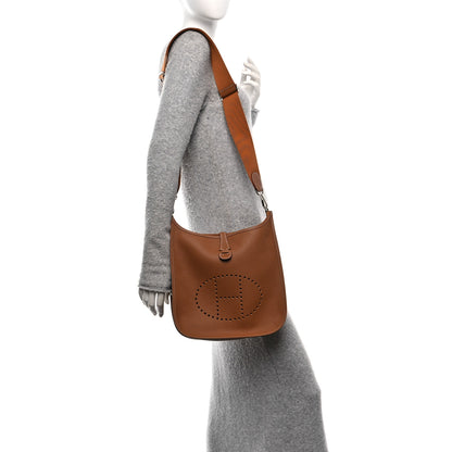 Hermes Taurillon Clemence Evelyne III PM Gold 2 of 11