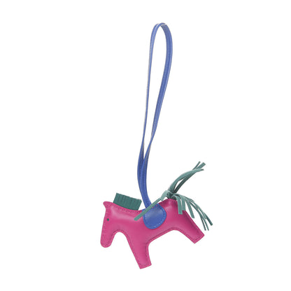 Hermes Milo Lambskin Grigri Rodeo Horse Bag Charm PM Rose Pourpre Bleu Electrique Malachite 1 of 5