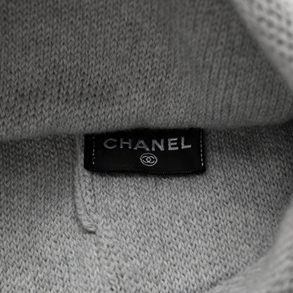 Chanel Cashmere CC Beanie Hat Grey 4 of 5