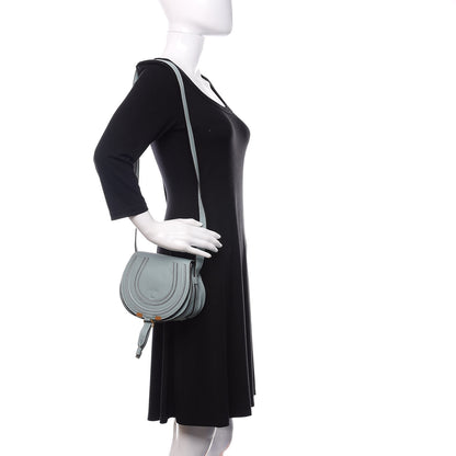 Chloe Calfskin Mini Marcie Round Crossbody Bag Faded Blue 2 of 13