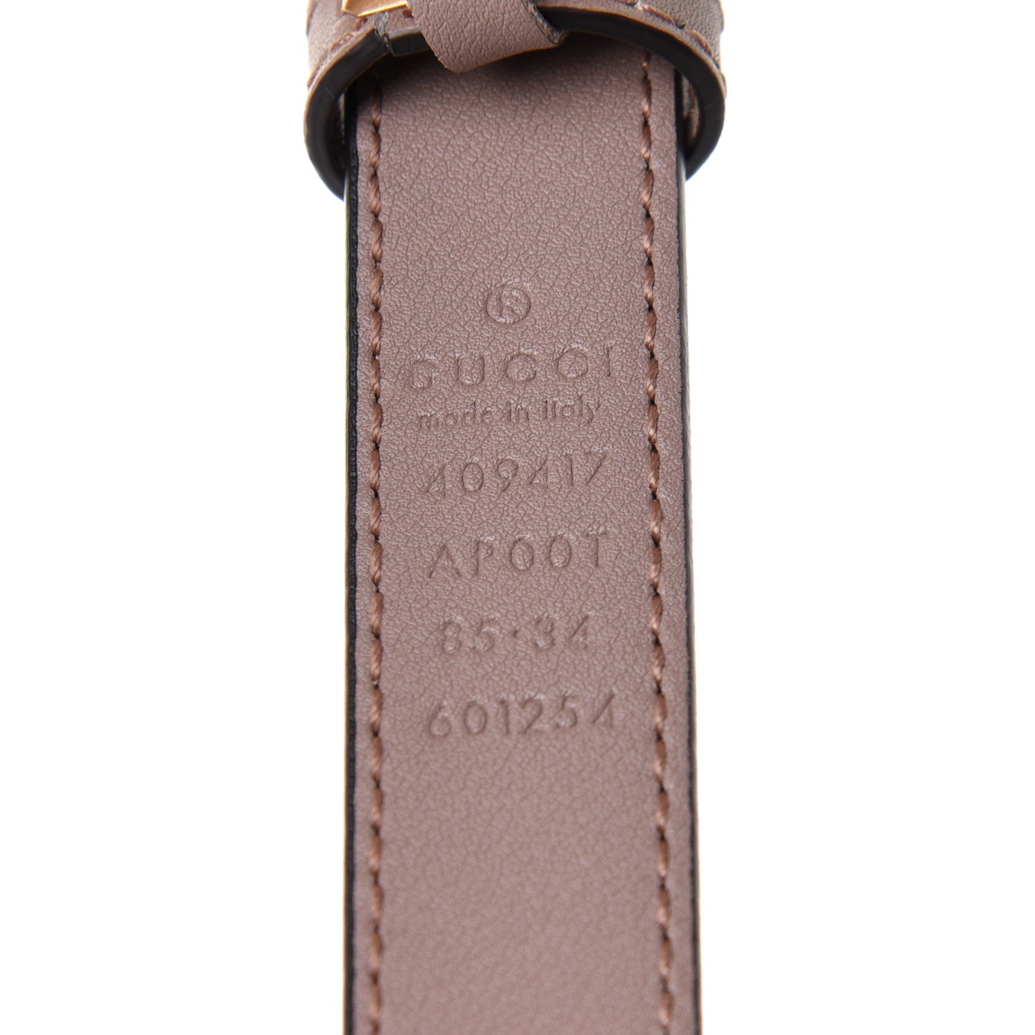 Gucci Calfskin Double G 20mm Belt 85 34 Porcelain Rose 3 of 4