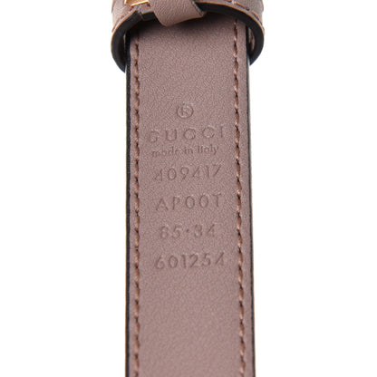Gucci Calfskin Double G 20mm Belt 85 34 Porcelain Rose 3 of 4