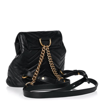 Gucci Calfskin Matelasse GG Marmont Flap Backpack Black 3 of 11