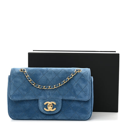 Chanel Suede Calfskin Mini Souplissimo Flap Blue 10 of 10