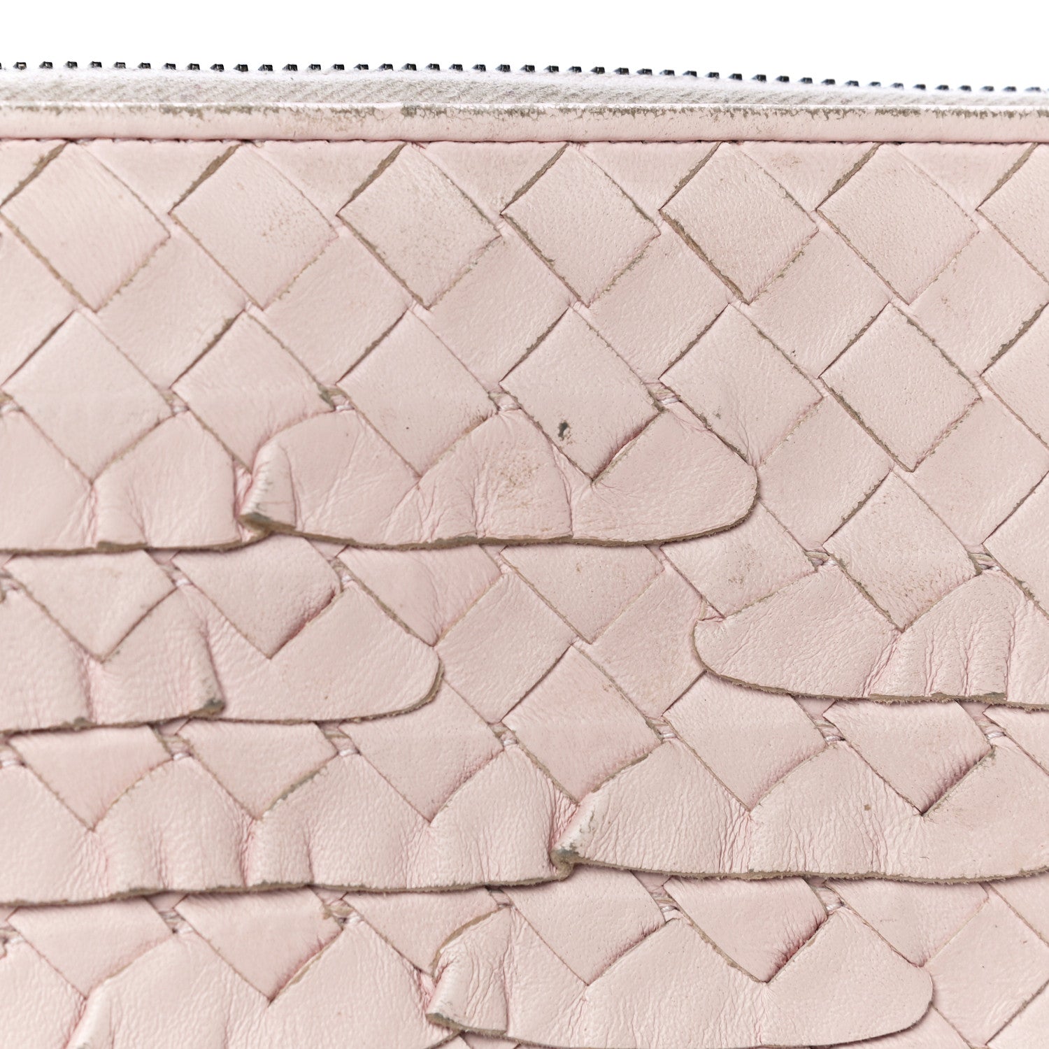 Bottega Veneta Nappa Intrecciato Zip Around Wallet Petal Pink 30 of 36