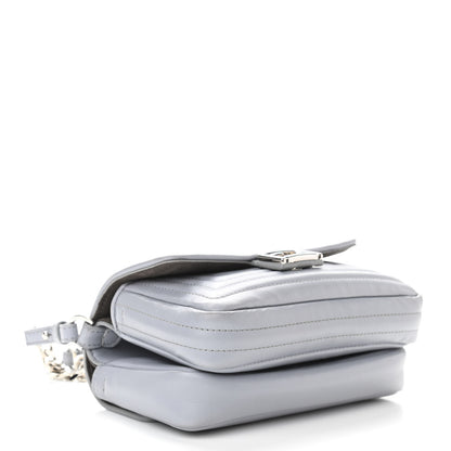 Fendi Shiny Nappa Trapuntata Micro Double Baguette Ardesia 4 of 10