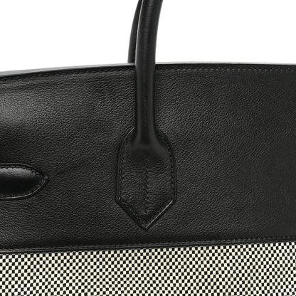 Hermes Hunter Criss Viking Evercolor HAC Birkin 40 Ecru Black 12 of 13
