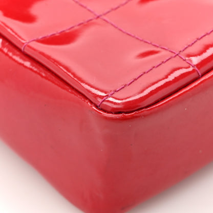 Chanel Patent Square Quilted Extra Mini Convertible Flap Belt Bag Red 14 of 14