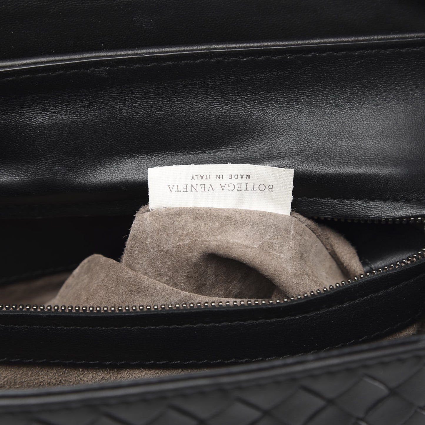 Nappa Intrecciato Rialto Shoulder Bag Black