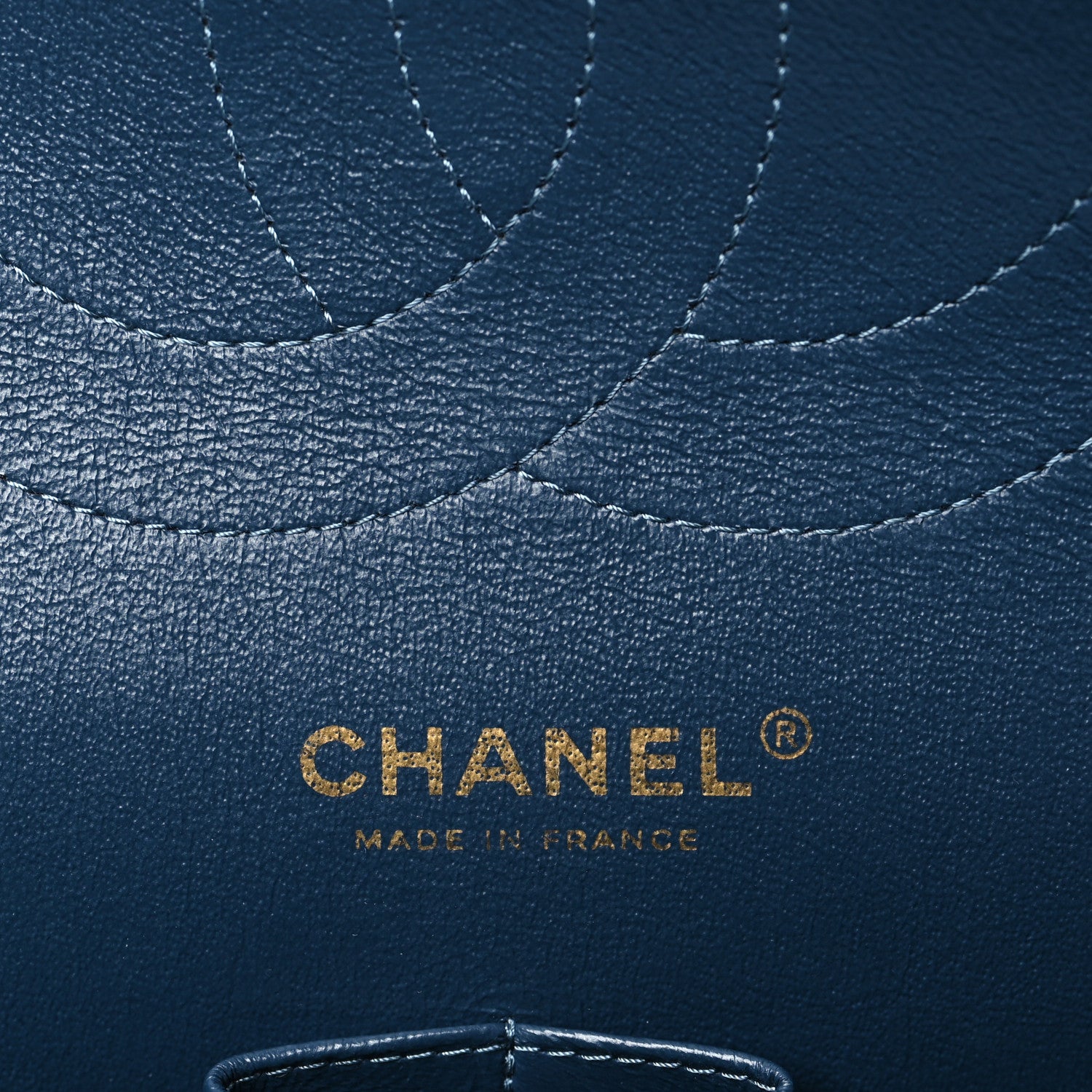 Chanel Metallic Caviar Quilted Jumbo Double Flap Dark Blue 6 of 9