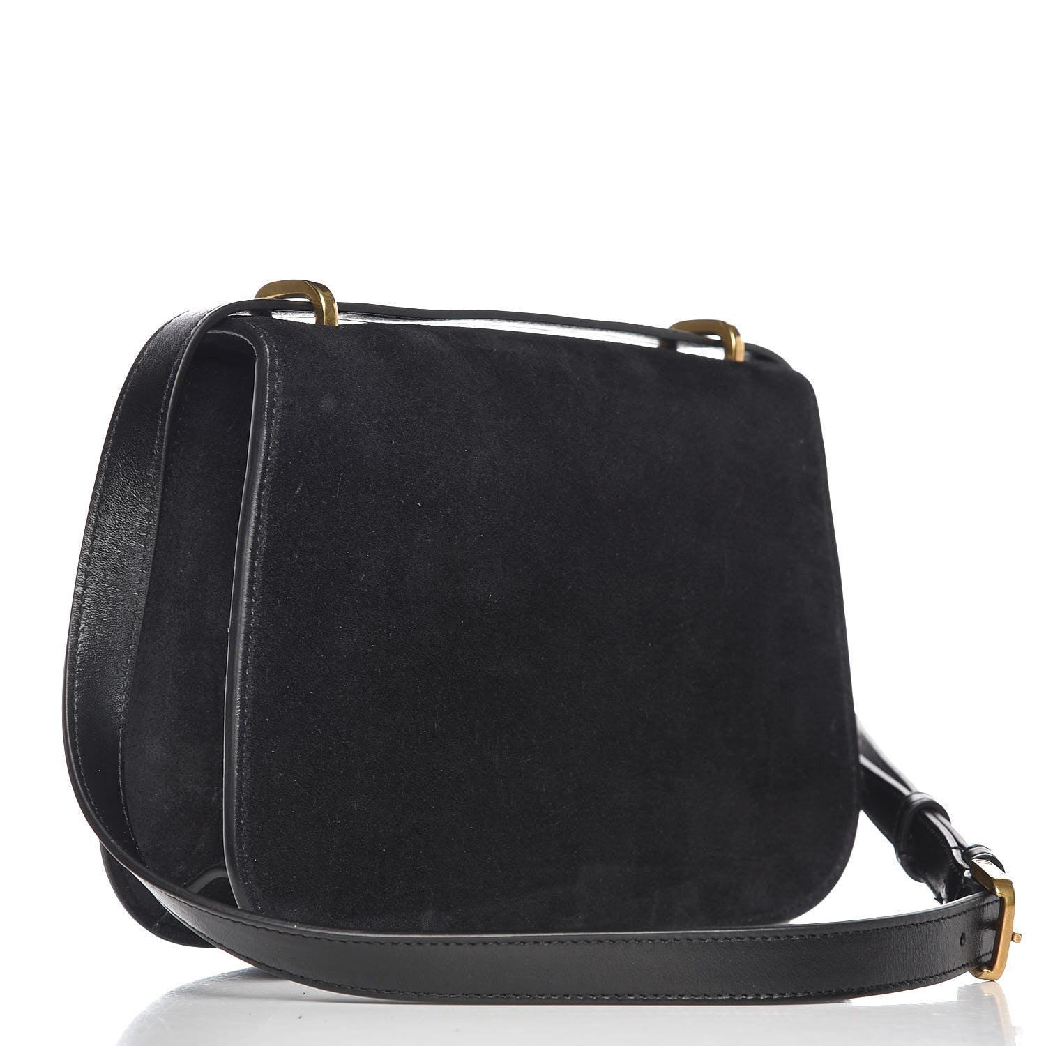 Saint Laurent Suede Small Spontini Saddle Bag Black 3 of 13